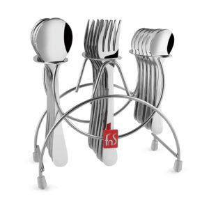 Stainless Steel 32-Piece Cutlery Set with Stand