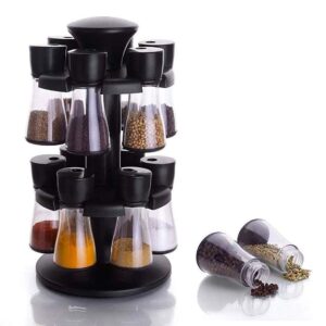 Steel Sectioned Spice Storage Rack 12 Jars