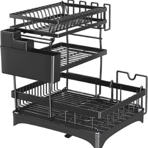 Stainless Steel Plate Drying Rack 3-Tier