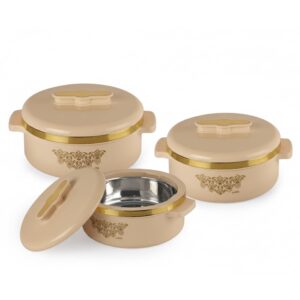 Cello Steel Casserole Hot Case Set 3pc